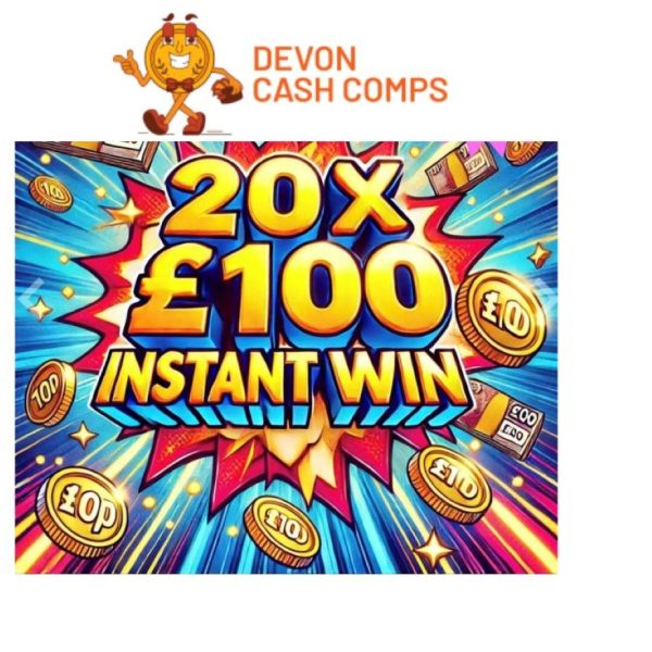 £2500 of instant wins 20 x £100 cash wins 20p tickets