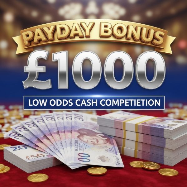 PAYDAY BONUS £1000 TAX FREE CASH ONLY 350 TICKETS