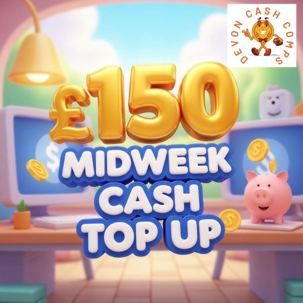 £150 MIDWEEK CASH TOP UP WEDNESDAY 4TH FEBUARY