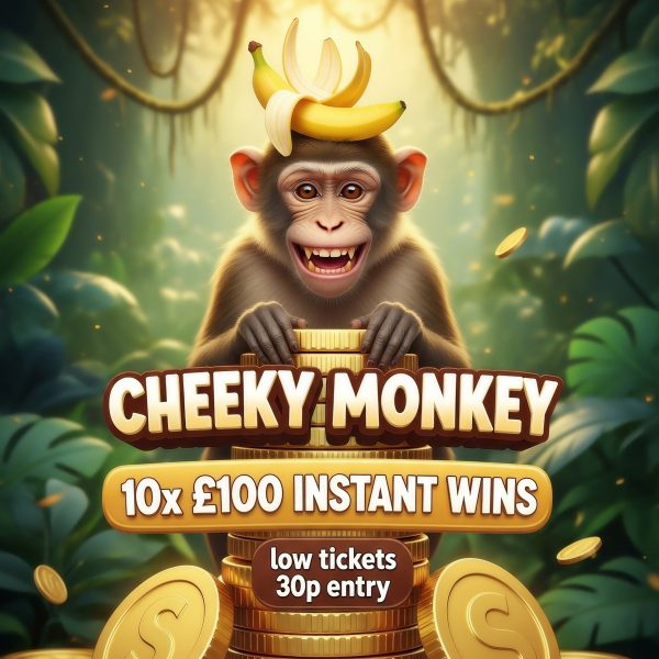 CHEEKY MONKEY!!! 10 x £100 INSTANT CASH WINS