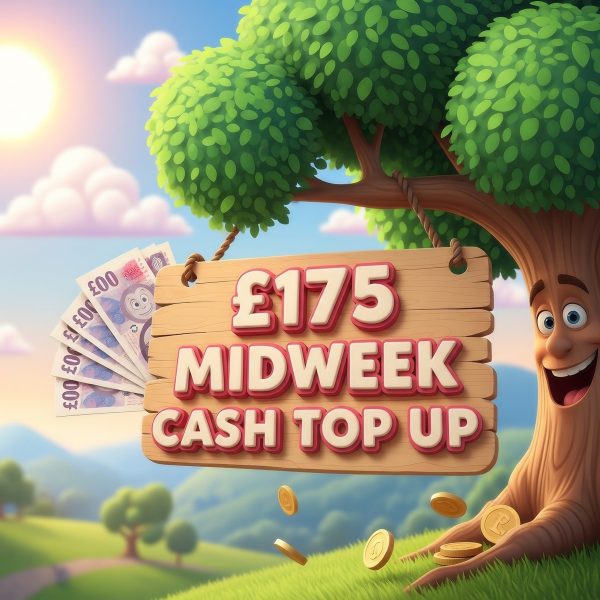£175 MIDWEEK CASH TOP UP ENDS WEDNESDAY 6TH MAY