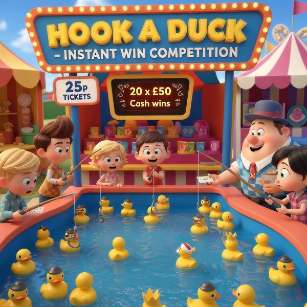 HOOK A DUCK! 20 x £50 INSTANT CASH WINS 20p TICKETS