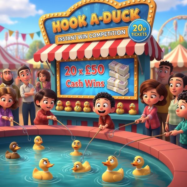 HOOK A DUCK! 20 x £50 INSTANT CASH WINS 20p TICKETS
